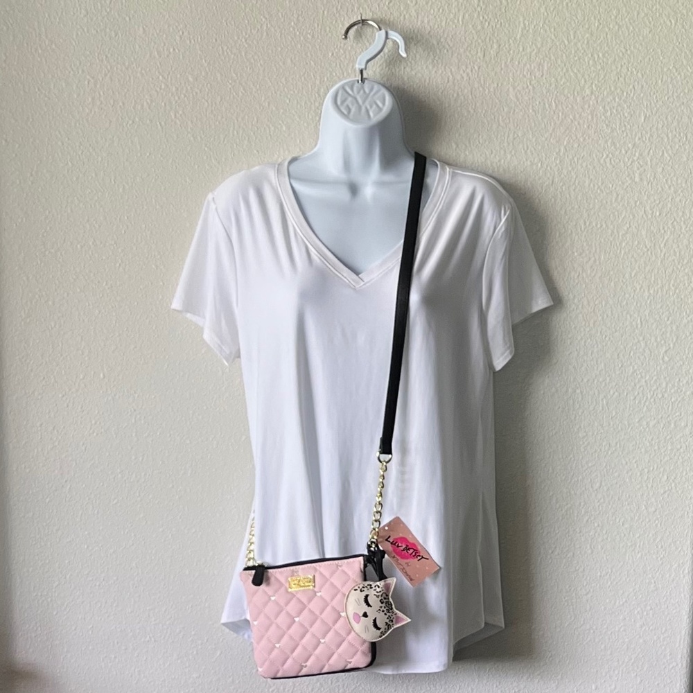 Luv Betsey by Betsey Johnson Pink Heart Crossbody Purse